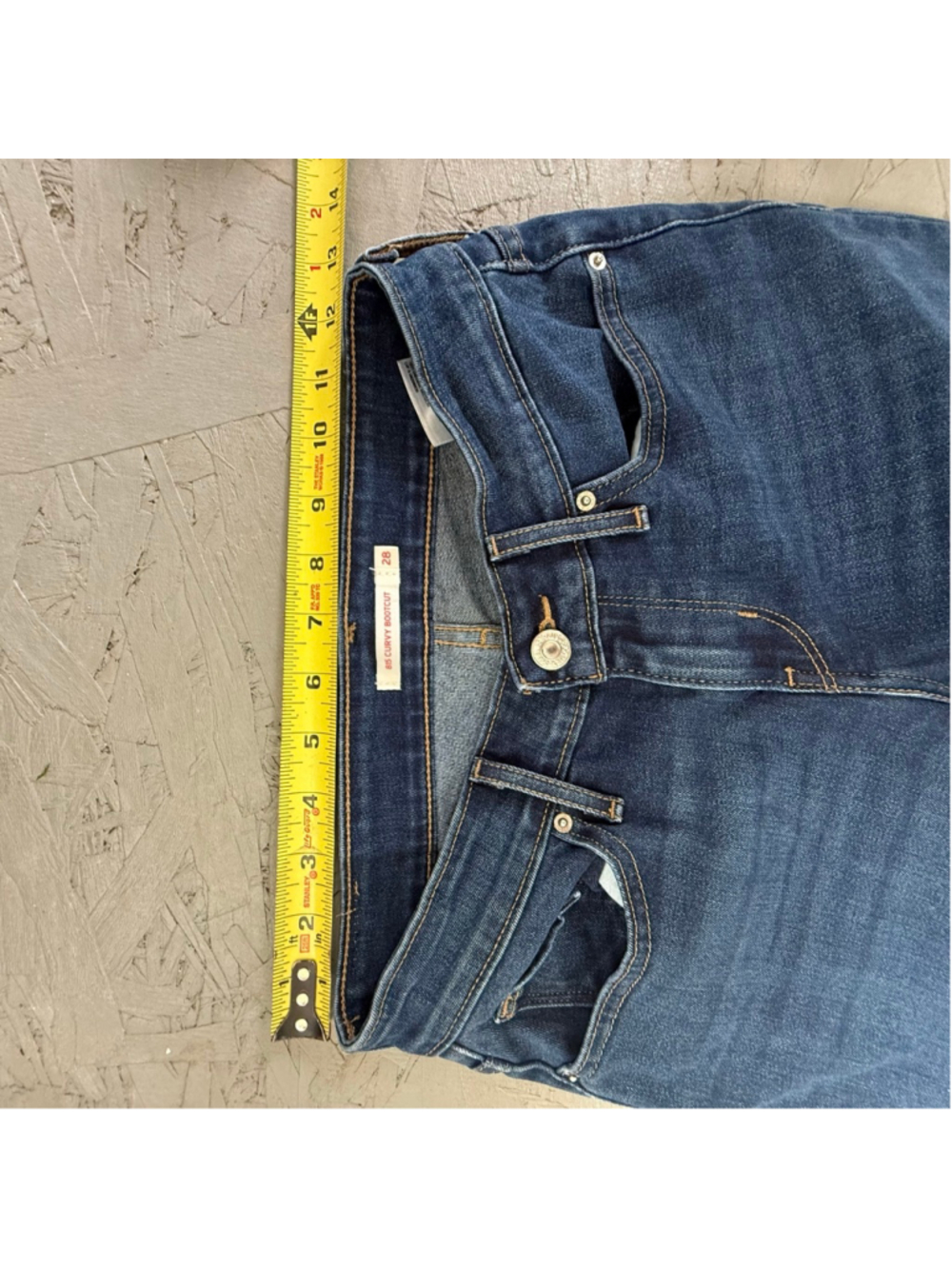 Levi's 815 Curvy Bootcut Jeans Dark Wash Size 28 - Picture 6 of 8